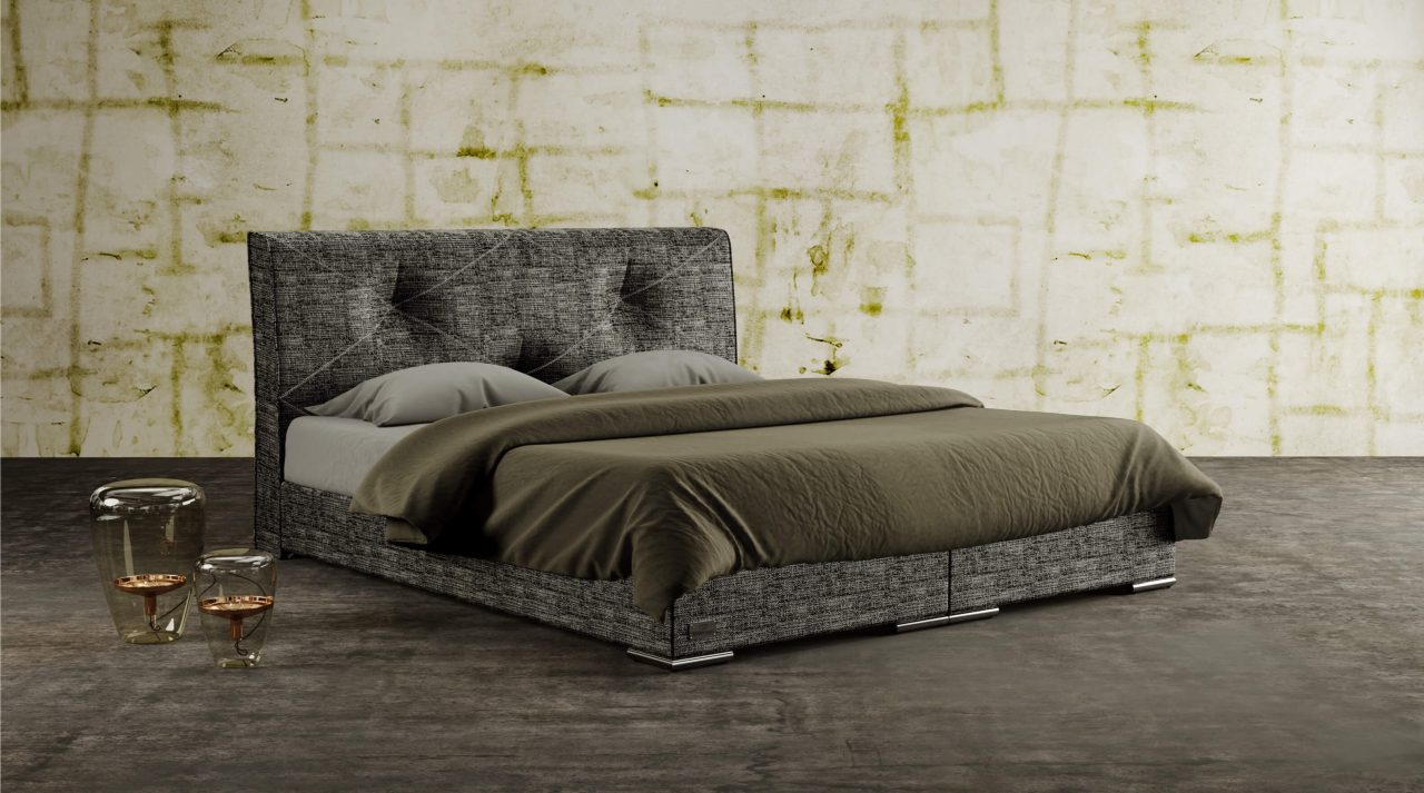 Designová čalouněná postel