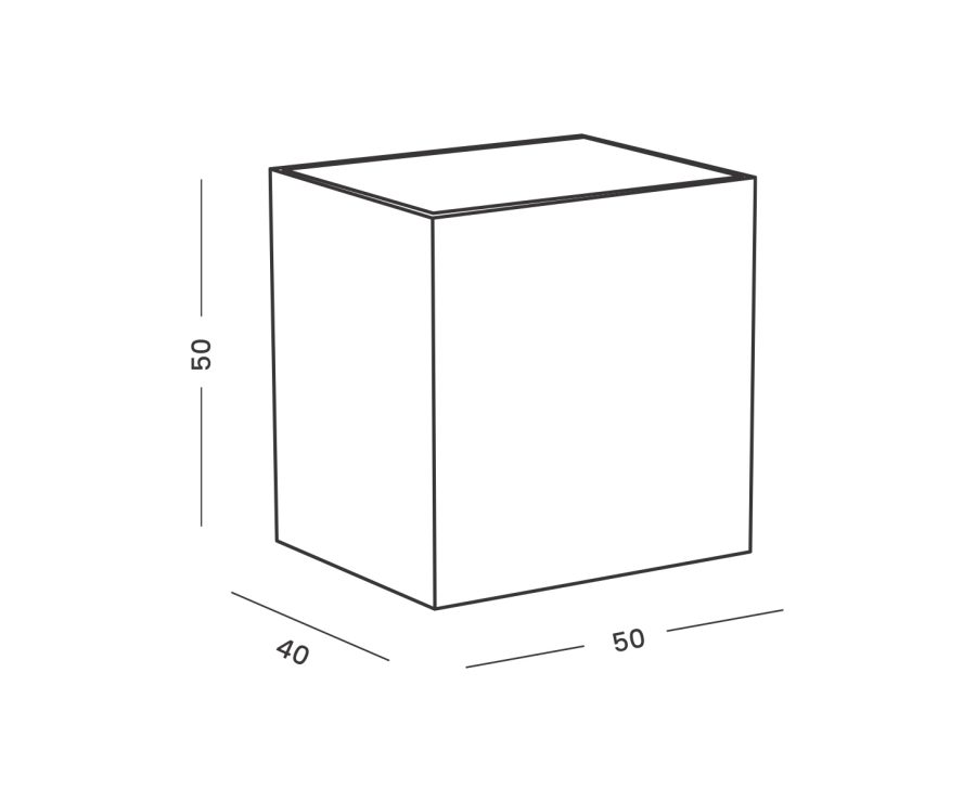 Noční stolek Cube - rozměry